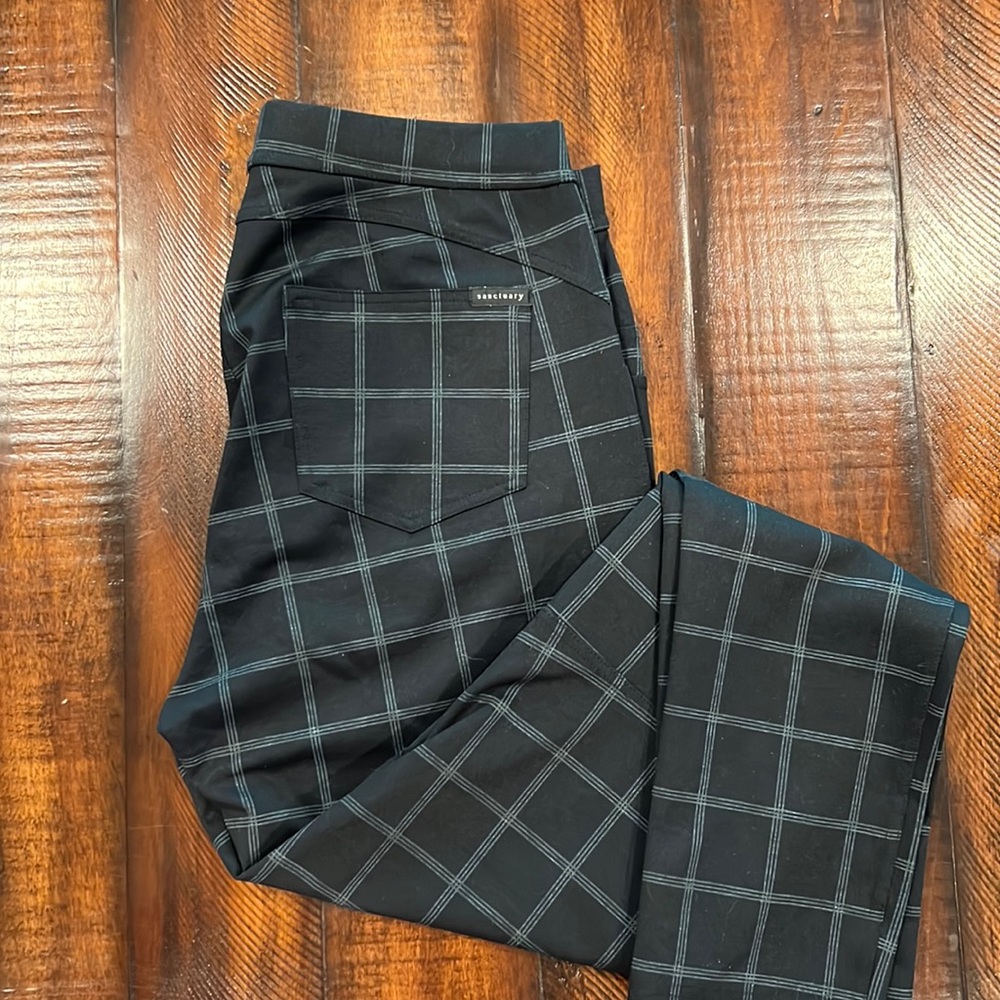 Window Pane Pattern Sanctuary Size L Pants - image 1